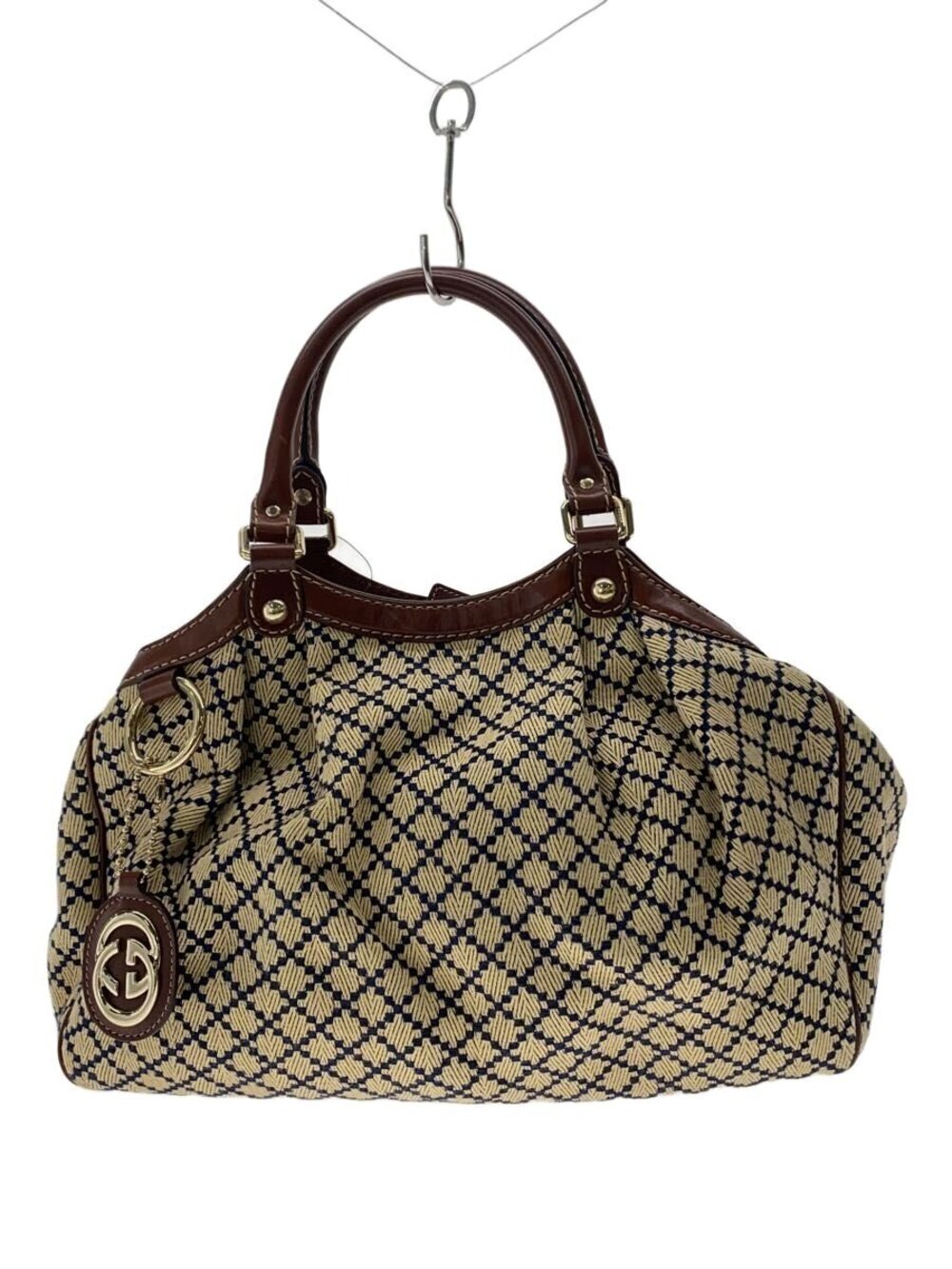Gucci Sukey Diamante Handbag Beige Tan All over
